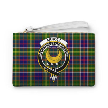 Tartan Vibes Clothing Arnott Family Crest Tartan Clutch Bag