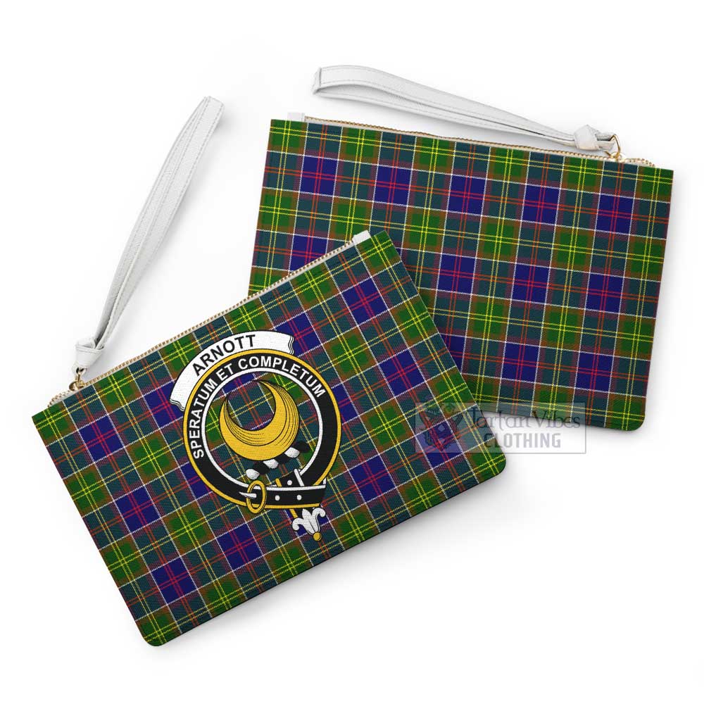 Tartan Vibes Clothing Arnott Family Crest Tartan Clutch Bag
