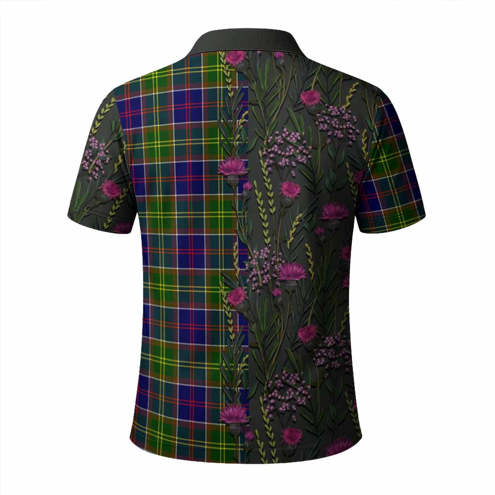 Arnott Family Crest Tartan Polo Shirt Scottish Thistle Flower Pattern Half Style - Tartan Vibes Clothing