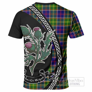 Arnott Family Crest Tartan T-Shirt Alba Thistle Inspired