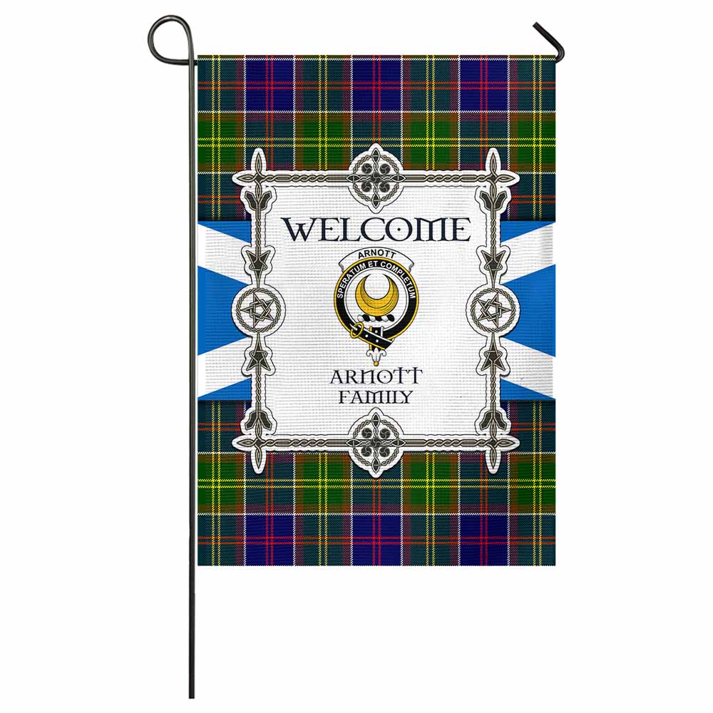 Arnott Family Crest Tartan Welcome Garden Flag Saltire Harmony Style