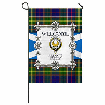 Arnott Family Crest Tartan Welcome Garden Flag Saltire Harmony Style
