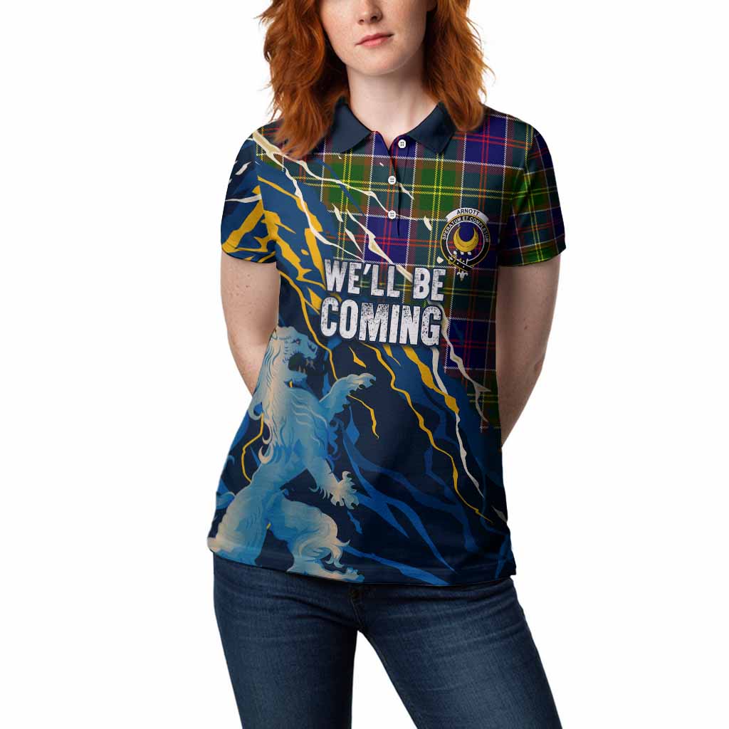 Arnott Scotland Tartan Women Polo Shirt WC2026 Football - We'll Be Coming