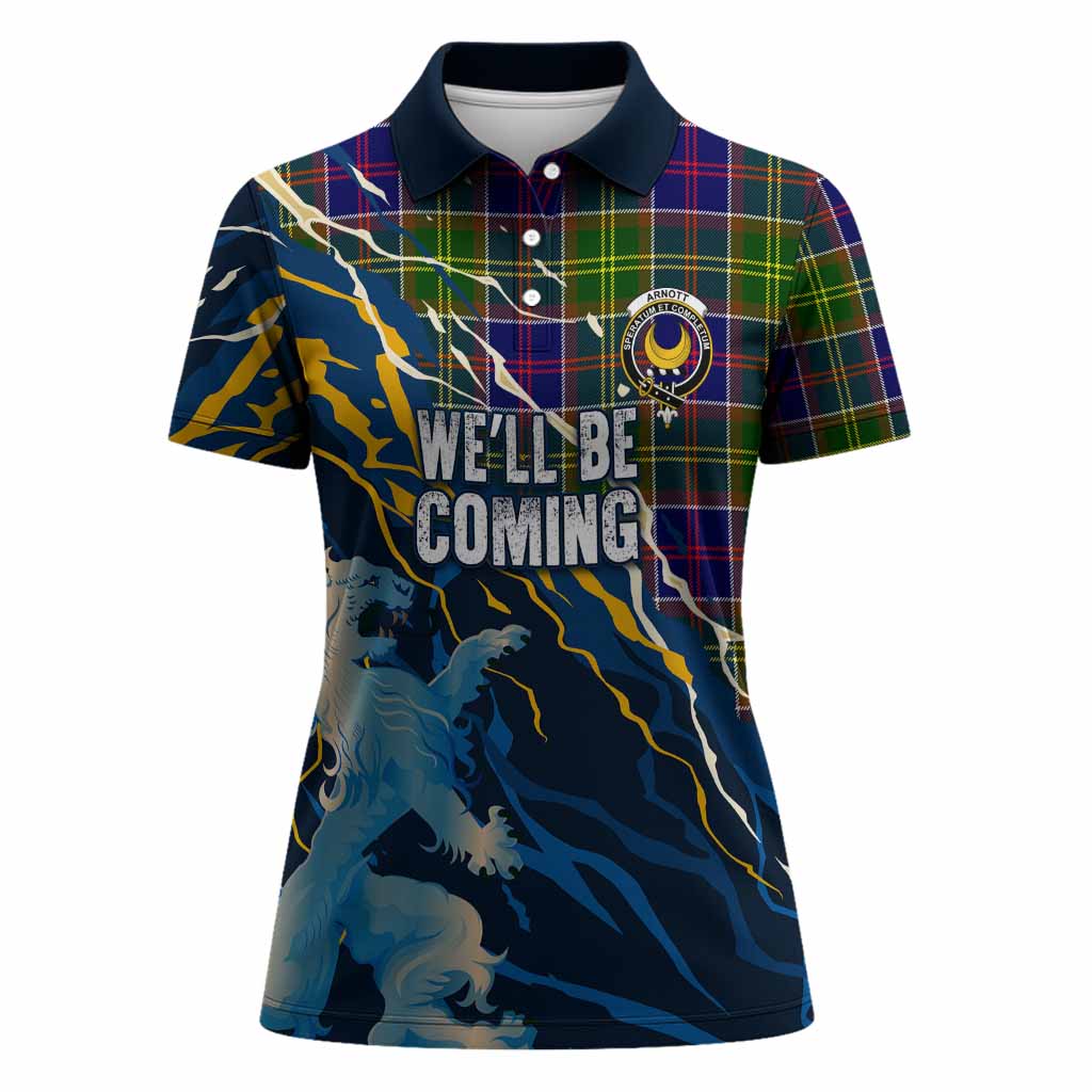 Arnott Scotland Tartan Women Polo Shirt WC2026 Football - We'll Be Coming