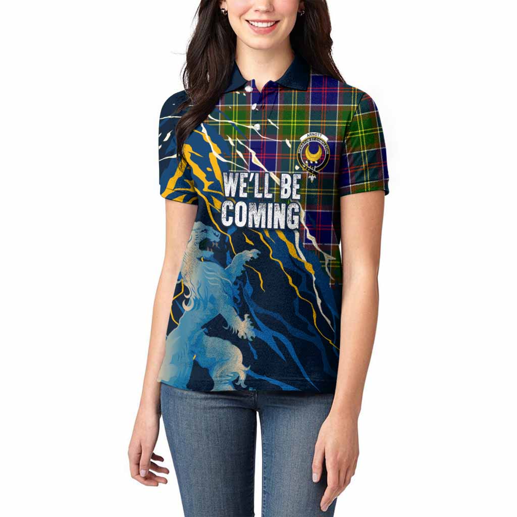 Arnott Scotland Tartan Women Polo Shirt WC2026 Football - We'll Be Coming