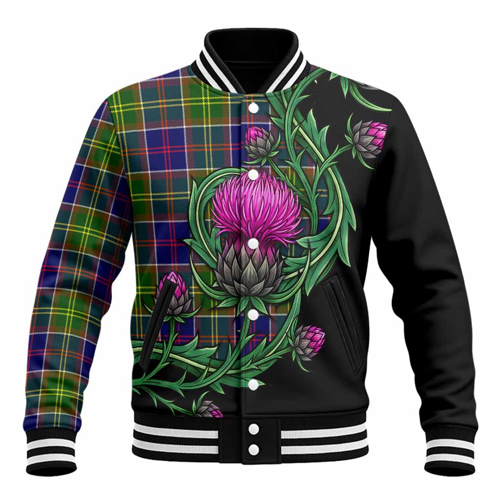Arnott Tartan Baseball Jacket Resilient Scottish Thistle Unisex - Tartan Vibes Clothing