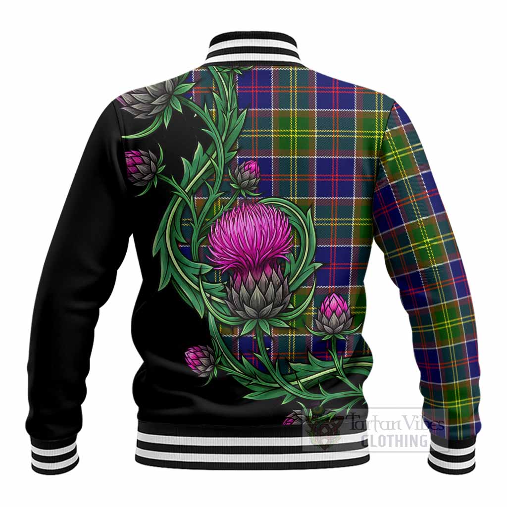 Arnott Tartan Baseball Jacket Resilient Scottish Thistle - Tartan Vibes Clothing