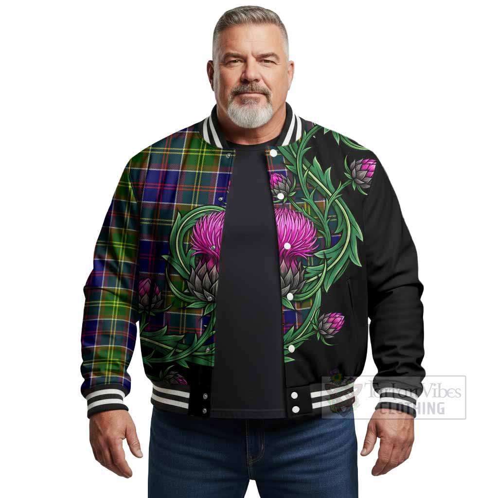 Arnott Tartan Baseball Jacket Resilient Scottish Thistle - Tartan Vibes Clothing