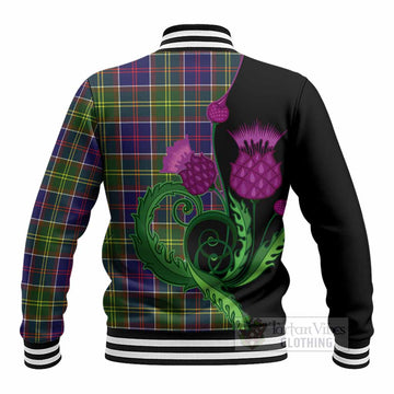 Arnott Tartan Baseball Jacket Traditional Scottish Thistle - Tartan Vibes Clothing