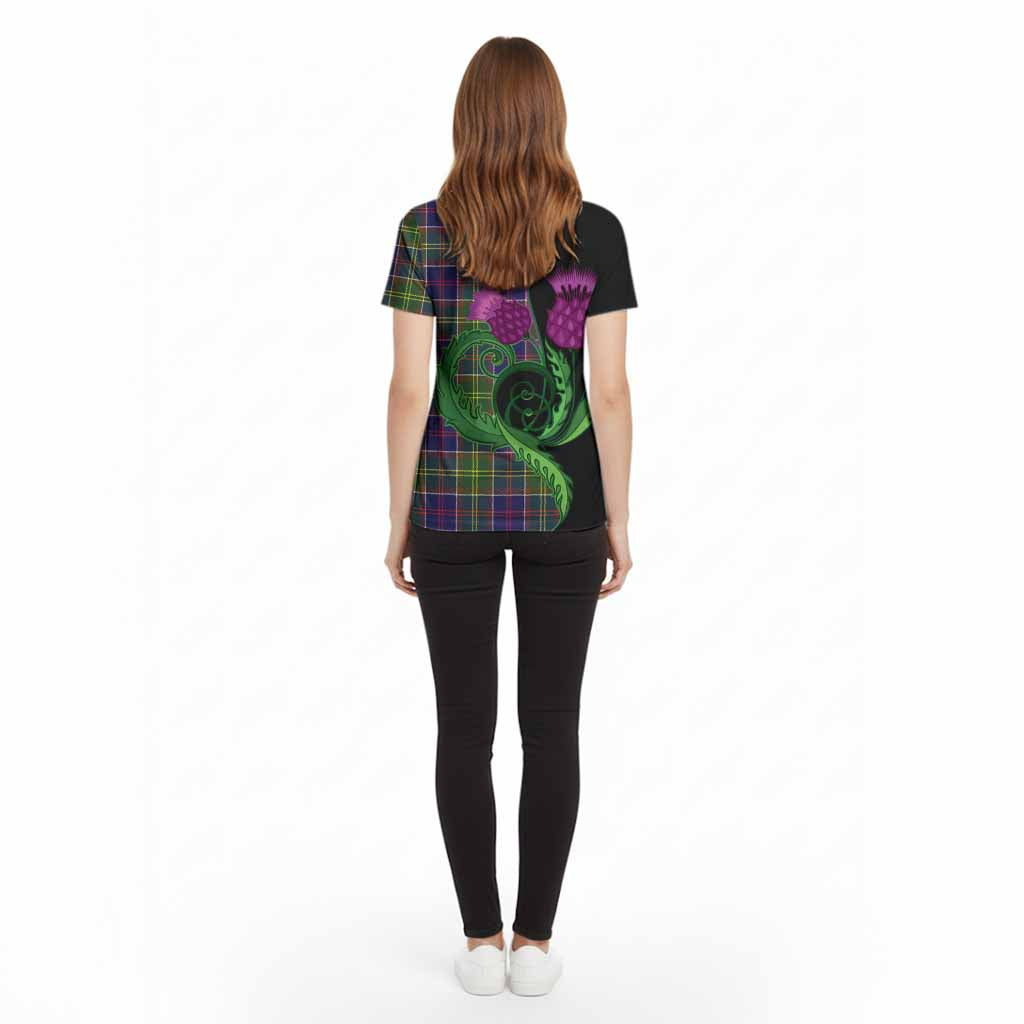 Arnott Tartan Cotton T-shirt Traditional Scottish Thistle