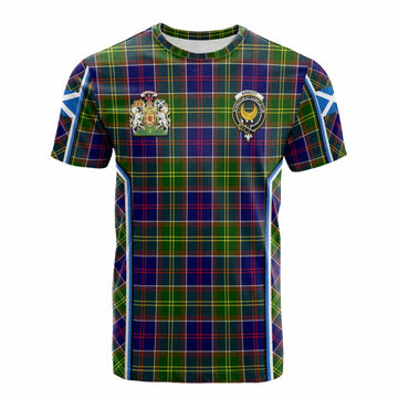 Arnott Tartan Crest Cotton T-shirt Scotland Coat of Arm Flag Style