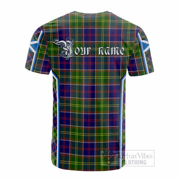 Arnott Tartan Crest Cotton T-shirt Scotland Coat of Arm Flag Style