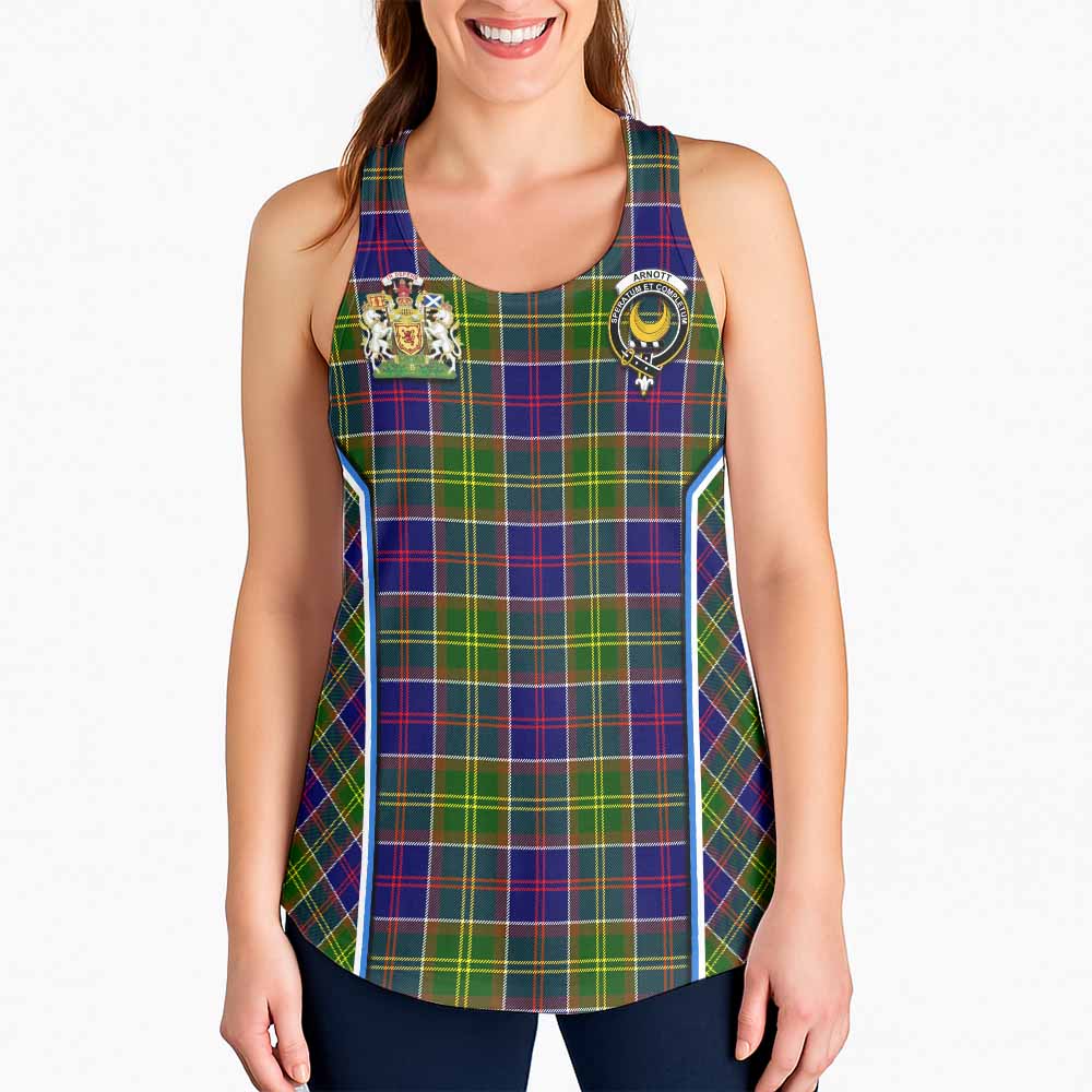 Arnott Tartan Crest Women Racerback Tanks Scotland Coat of Arm Flag Style - Tartan Vibes Clothing