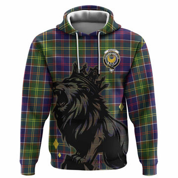 Arnott Tartan Family Crest Hoodie Crowned Lion Roaring