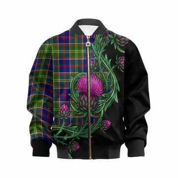 Arnott Tartan Kid Bomber Jacket Resilient Scottish Thistle Kid XS - Tartan Vibes Clothing