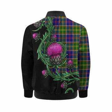 Arnott Tartan Kid Bomber Jacket Resilient Scottish Thistle Kid - Tartan Vibes Clothing