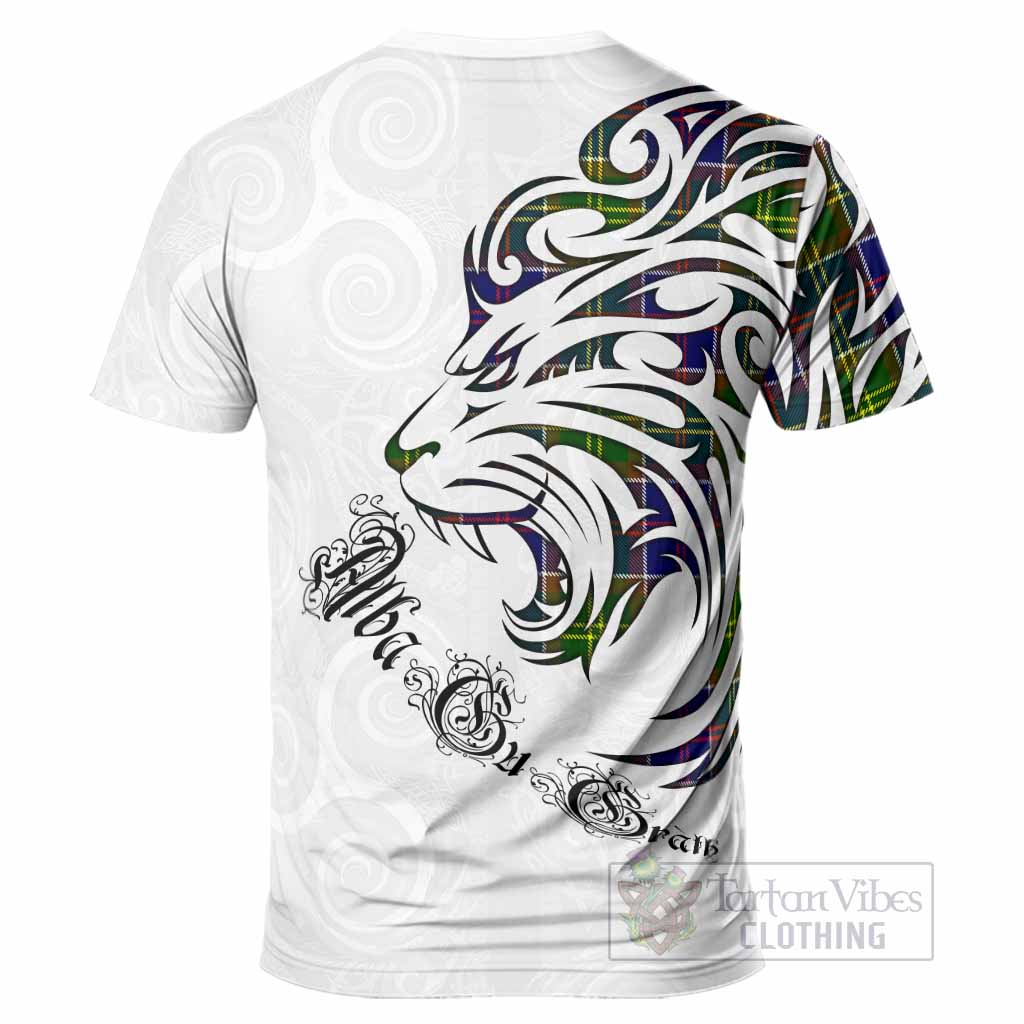 Arnott Tartan Lion Roar T-Shirt Alba Gu Brath with Celtic Motifs
