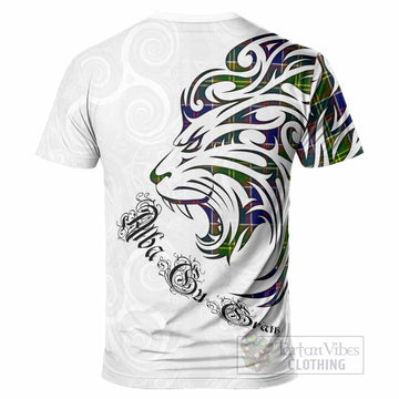Arnott Tartan Lion Roar T-Shirt Alba Gu Brath with Celtic Motifs