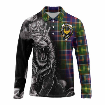 Arnott Tartan Long Sleeve Polo Shirt Roaring Lion Heritage