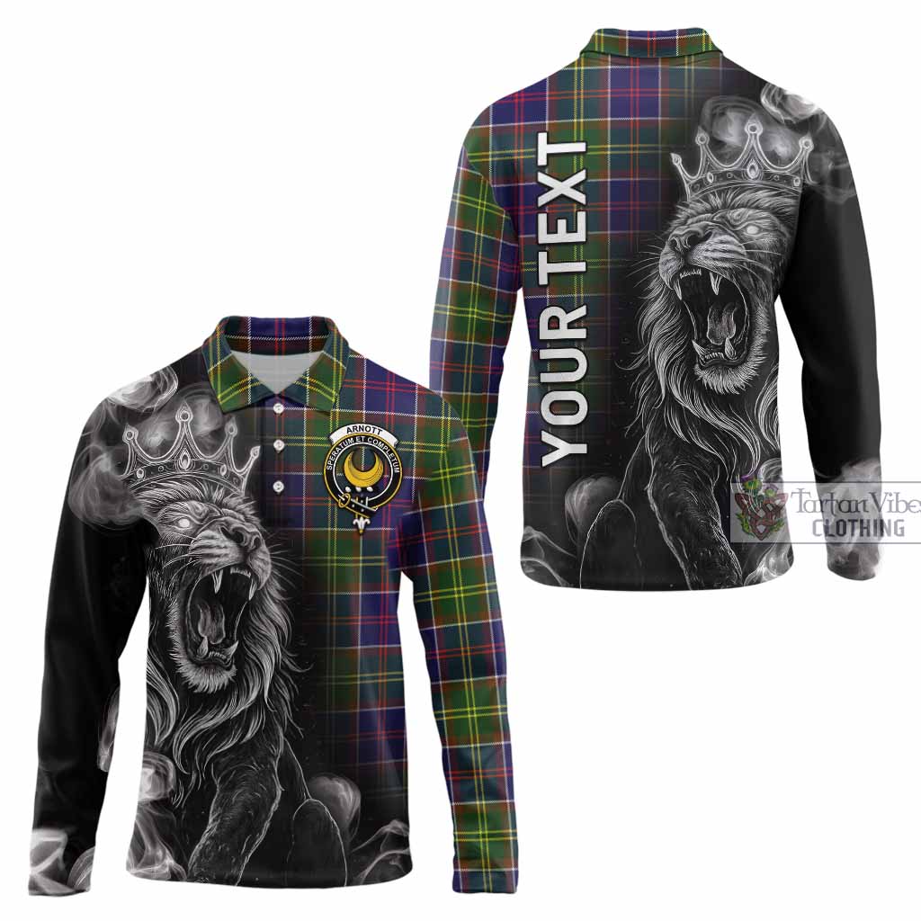 Arnott Tartan Long Sleeve Polo Shirt Roaring Lion Heritage