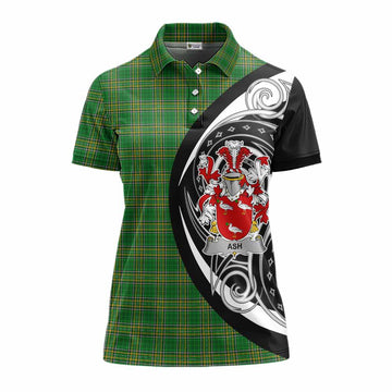 Ash Irish Clan Women's Polo Shirt Celtic Circle Style Women - Tartan Vibes Clothing