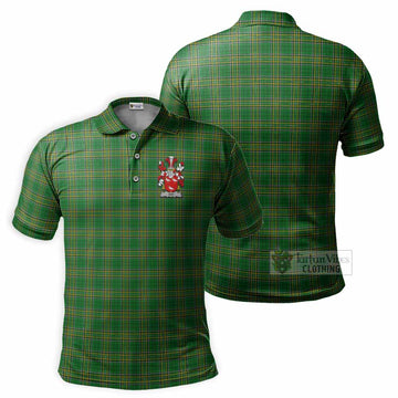 Ash Irish Clan Tartan Men's Polo Shirt with Coat of Arms - Tartan Vibes Clothing