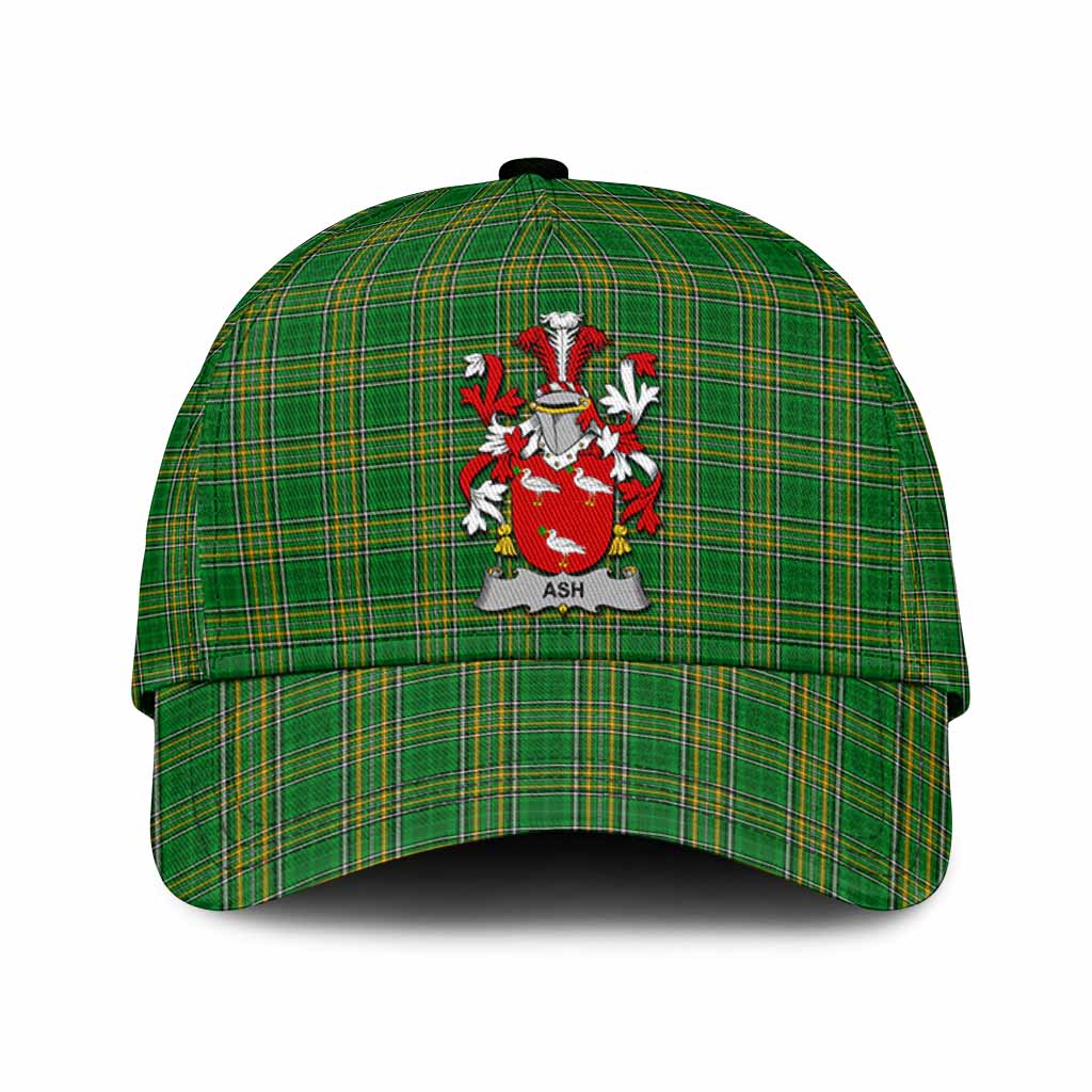 Ash Irish Clan Tartan Classic Cap with Coat of Arms