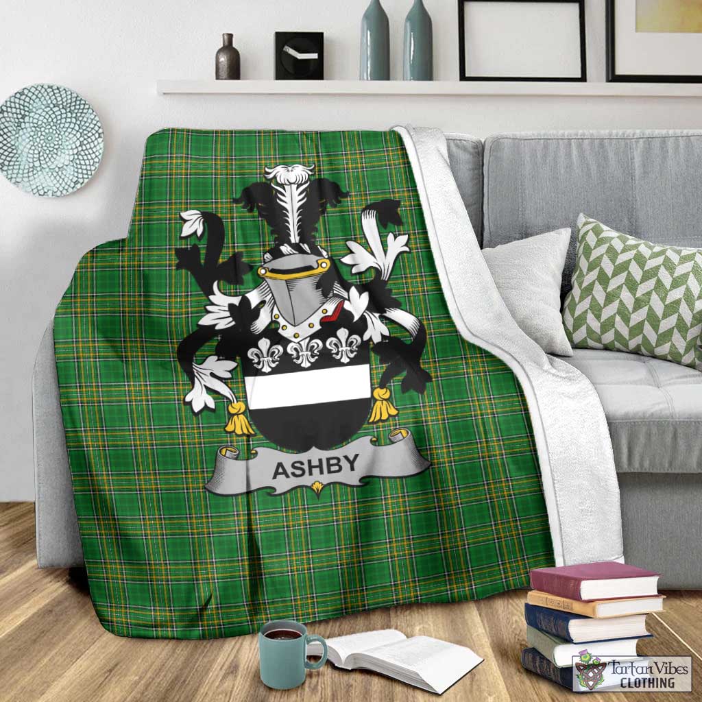 Ashby Irish Clan Tartan Blanket with Coat of Arms - Tartan Vibes Clothing