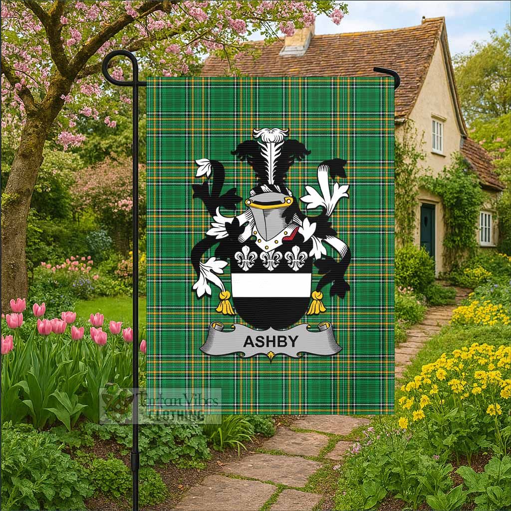 Ashby Irish Clan Tartan Flag with Coat of Arms