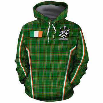 Ashe Irish Clan Coat of Arm Tartan Cotton Hoodie Flag Style