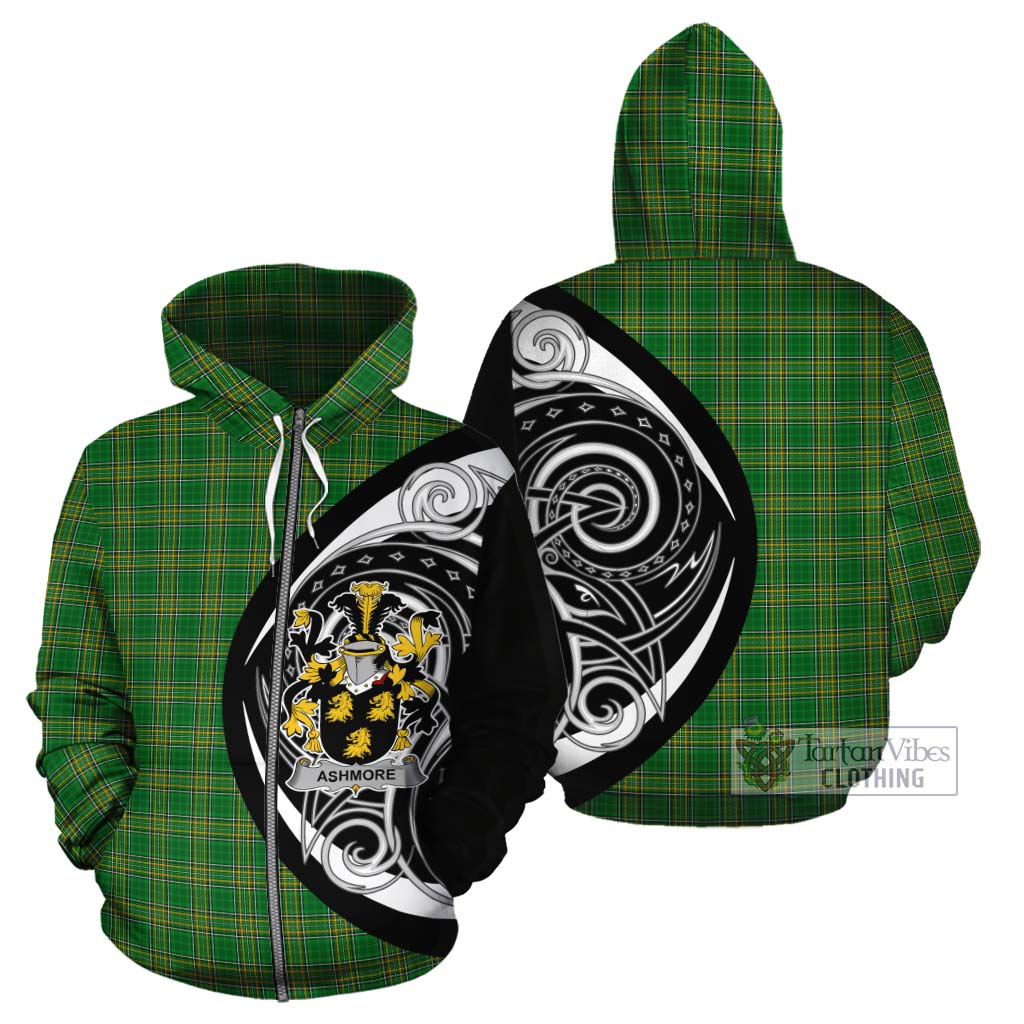 Tartan Vibes Clothing Ashmore Irish Clan Cotton Hoodie Celtic Circle Style
