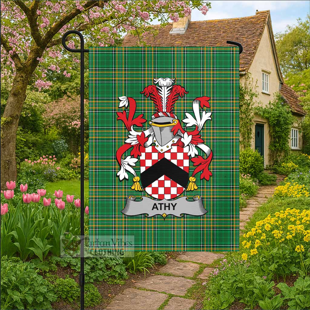 Athy Irish Clan Tartan Flag with Coat of Arms