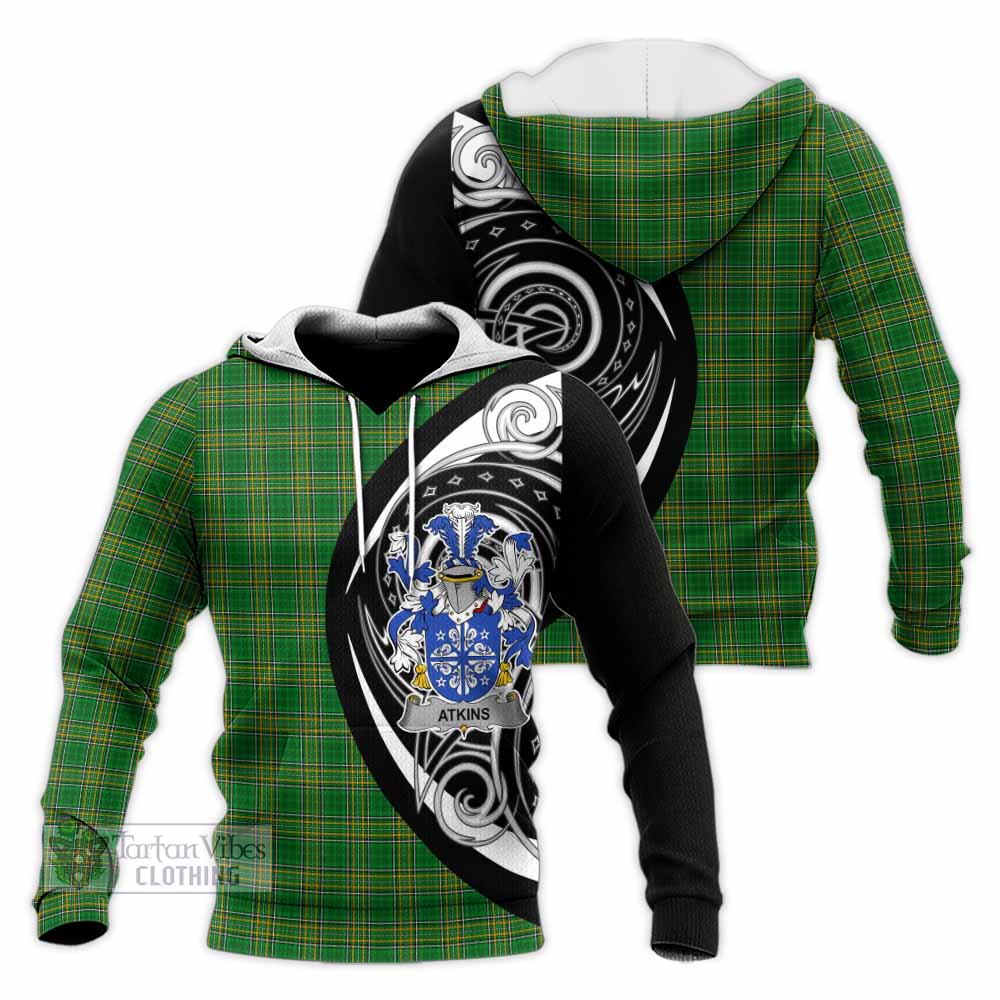 Atkins Irish Clan Knitted Hoodie Celtic Circle Style - Tartan Vibes Clothing