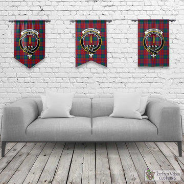 Auchinleck (Affleck) Tartan Gonfalon, Tartan Banner with Family Crest Rectangle - Tartan Vibes Clothing