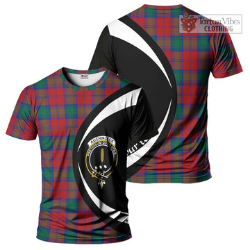 Auchinleck (Affleck) Tartan T-Shirt with Family Crest Circle Style Kid's Shirt - Tartan Vibes Clothing