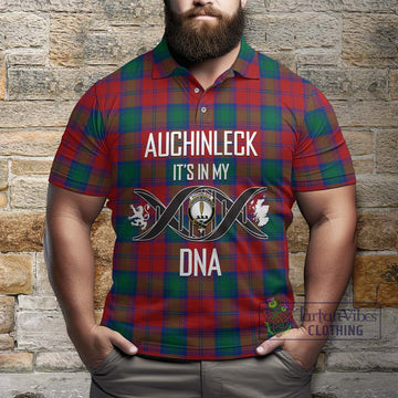 Auchinleck (Affleck) Tartan Polo Shirt with Family Crest DNA In Me Style Kid - Tartan Vibes Clothing