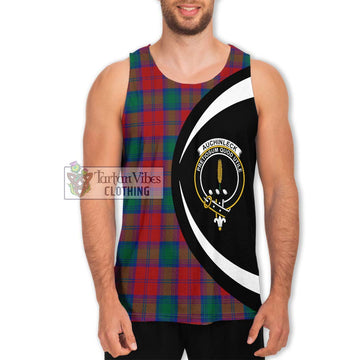 Auchinleck (Affleck) Tartan Men's Tank Top with Family Crest Circle Style Men - Tartan Vibes Clothing