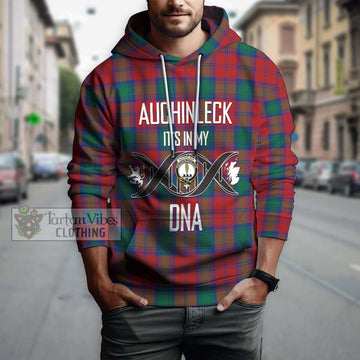 Auchinleck (Affleck) Tartan Hoodie with Family Crest DNA In Me Style Pullover Hoodie - Tartan Vibes Clothing