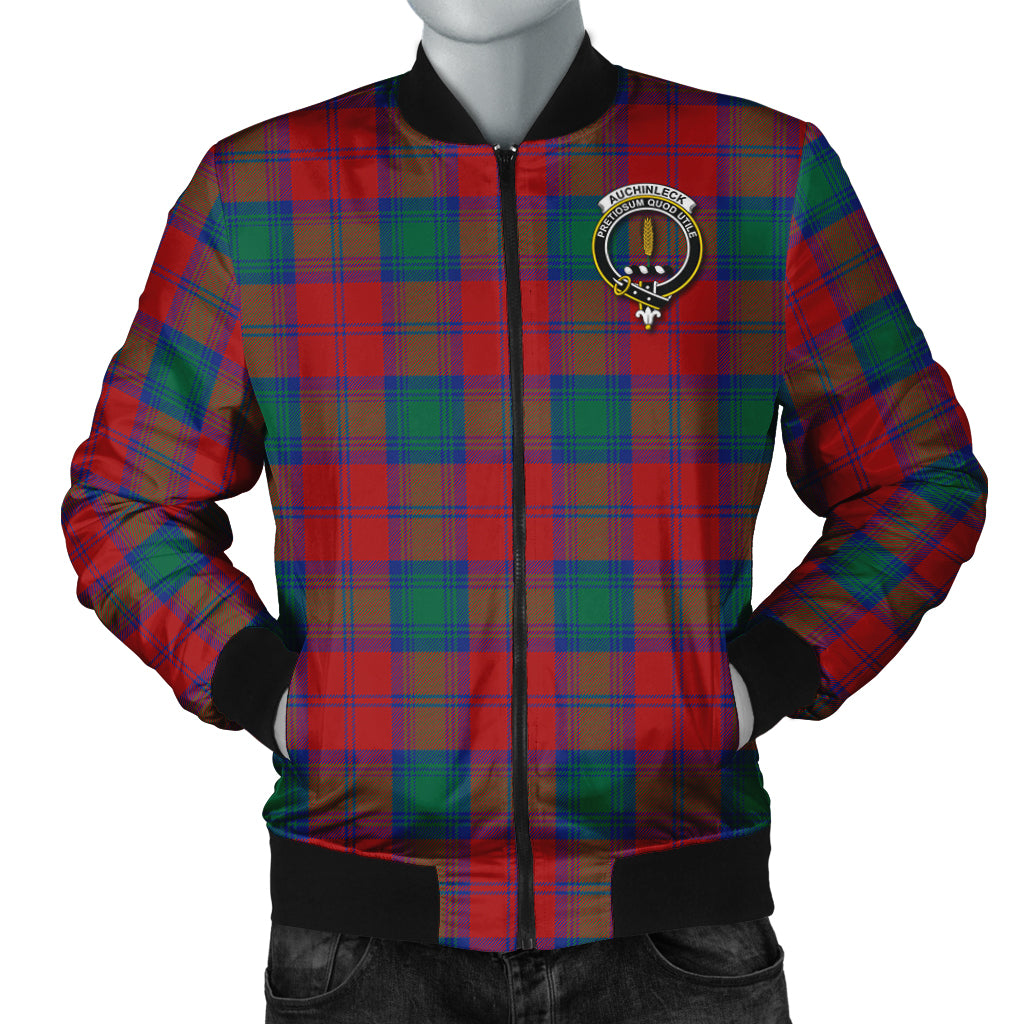 Auchinleck (Affleck) Tartan Bomber Jacket with Family Crest Unisex - Tartan Vibes Clothing