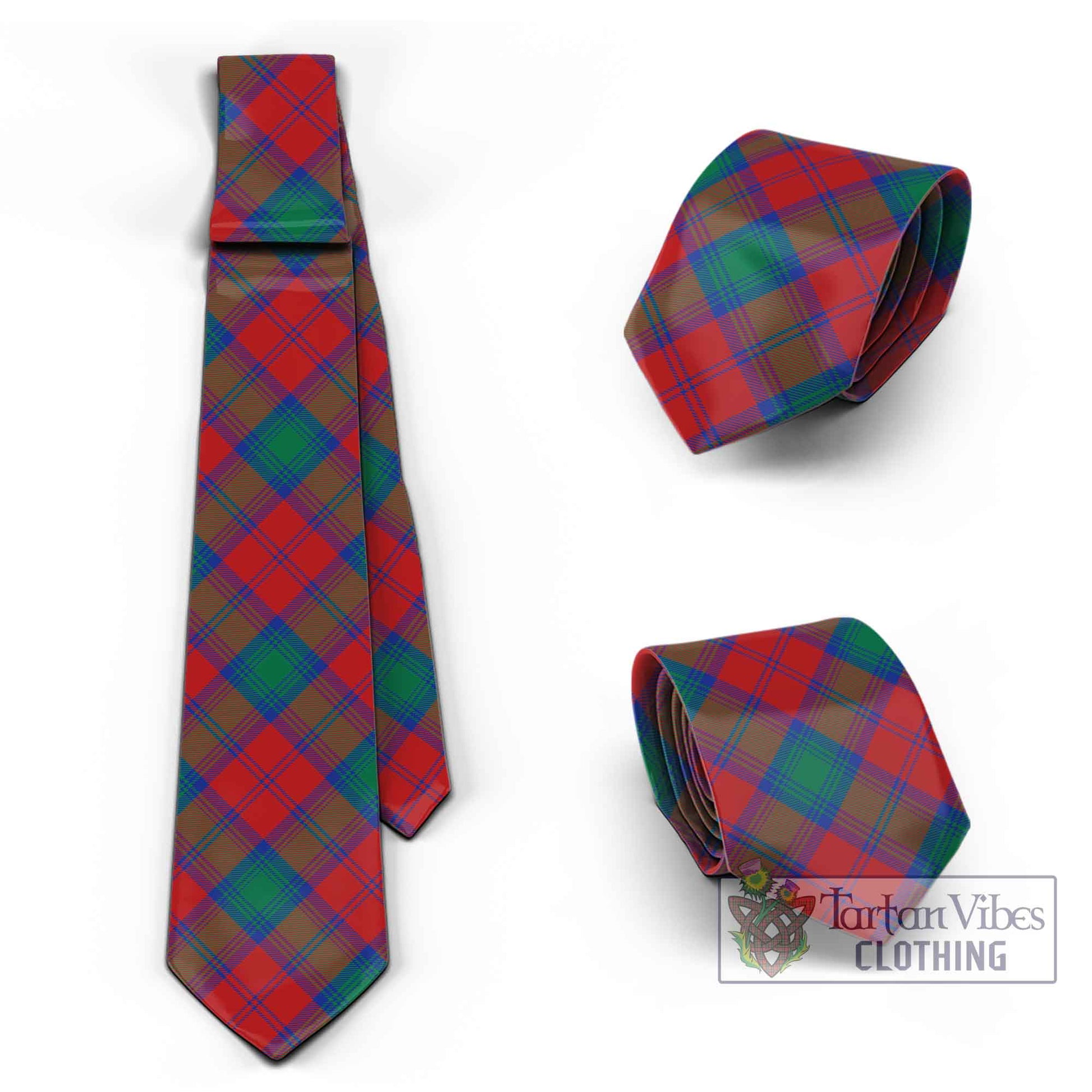 Auchinleck (Affleck) Tartan Classic Necktie Cross Style Necktie One Size - Tartan Vibes Clothing