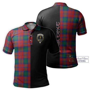 Auchinleck (Affleck) Tartan Polo Shirt with Family Crest and Half Of Me Style Kid - Tartan Vibes Clothing
