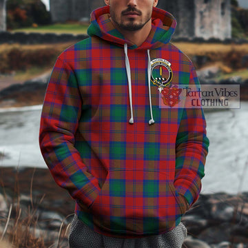Auchinleck (Affleck) Tartan Cotton Hoodie with Family Crest Zip Hoodie - Tartan Vibes Clothing