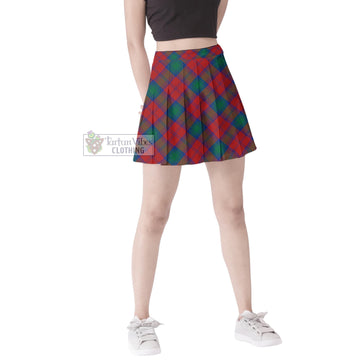 Auchinleck (Affleck) Tartan Women's Plated Mini Skirt Cross Style