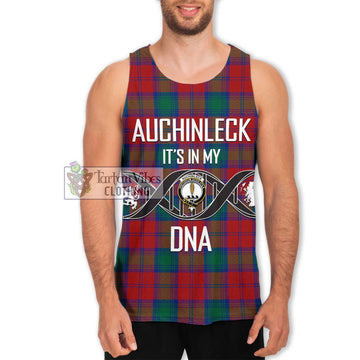 Auchinleck (Affleck) Tartan Men's Tank Top with Family Crest DNA In Me Style Men - Tartan Vibes Clothing