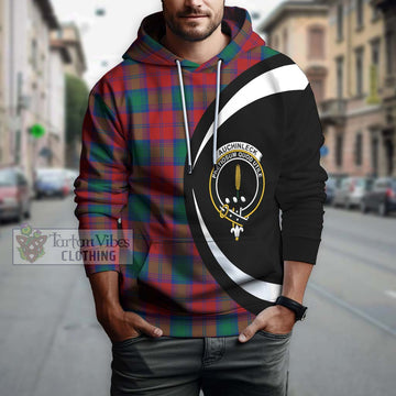 Auchinleck (Affleck) Tartan Hoodie with Family Crest Circle Style Zip Hoodie - Tartan Vibes Clothing