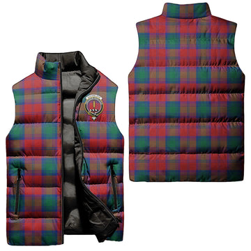 Auchinleck (Affleck) Tartan Sleeveless Puffer Jacket with Family Crest Unisex - Tartan Vibes Clothing