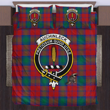 Auchinleck (Affleck) Tartan Bedding Set with Family Crest US Bedding Set - Tartan Vibes Clothing