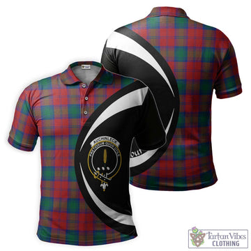 Auchinleck (Affleck) Tartan Men's Polo Shirt with Family Crest Circle Style Kid - Tartan Vibes Clothing