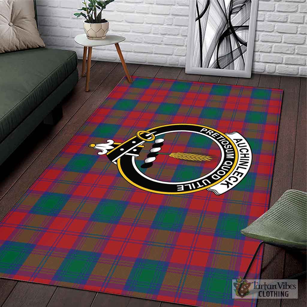Auchinleck (Affleck) Tartan Area Rug with Family Crest L 59*86 inch (150x220 cm) - Tartan Vibes Clothing