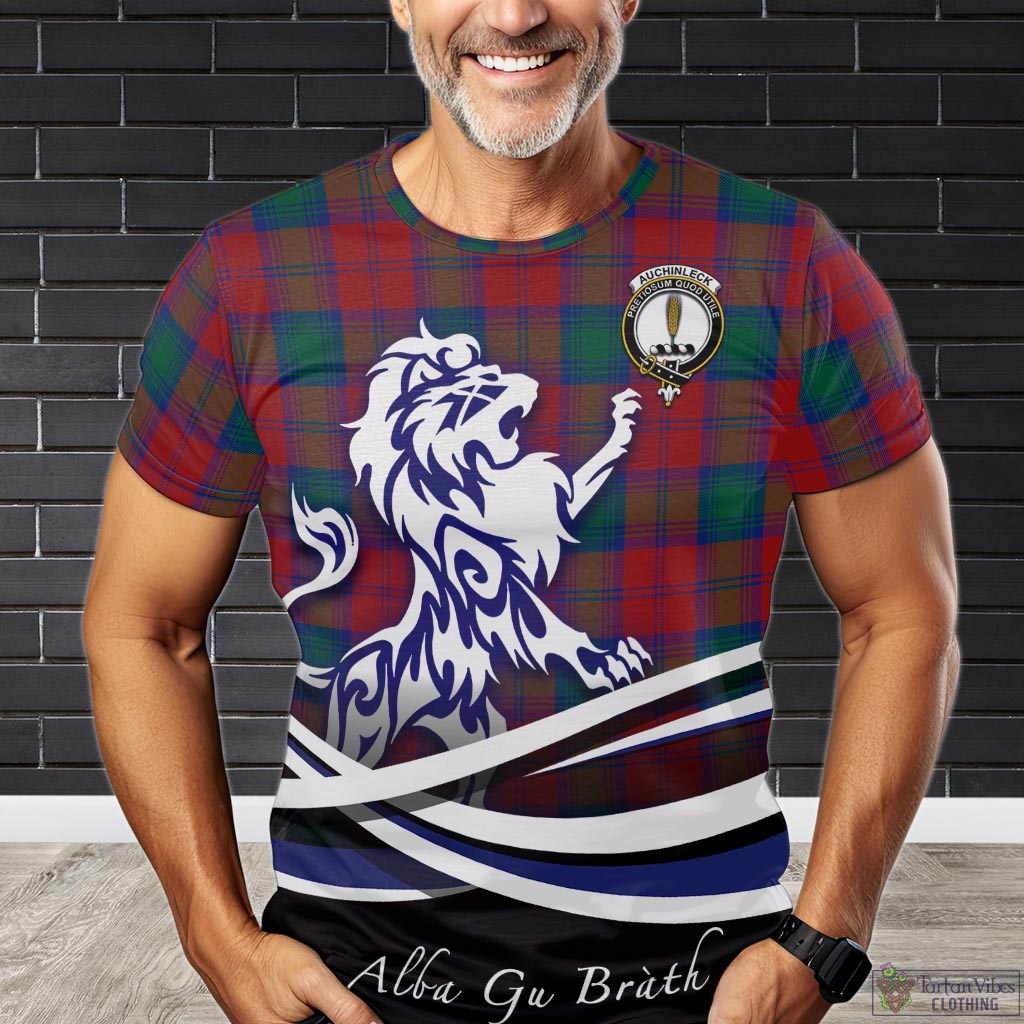 Auchinleck (Affleck) Tartan T-Shirt with Alba Gu Brath Regal Lion Emblem Kid's Shirt - Tartan Vibes Clothing